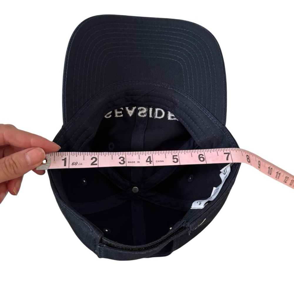 Seaside‎ Embroidered Adjustable Baseball Cap Navy Blue White - Picture 11 of 11
